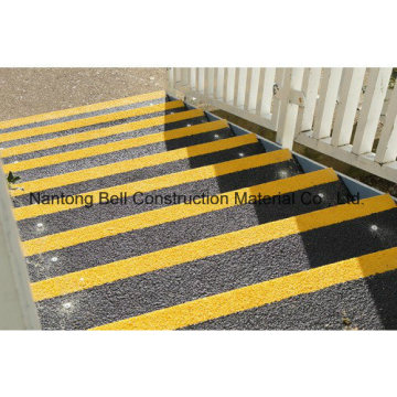 FRP/GRP Anti-Slip Stair Nosing, Fiberglass Grating Treads, Non-Slip Cover Nosing.